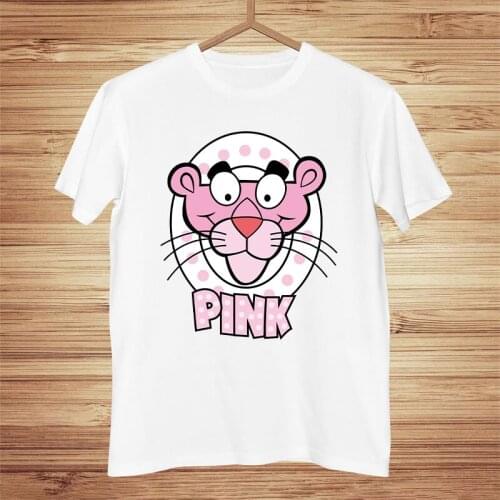2021 Kawaii Pink Panther The New Summer Womens T-Shirts Women Cotton Graphic T Shirts Funny Casual Top