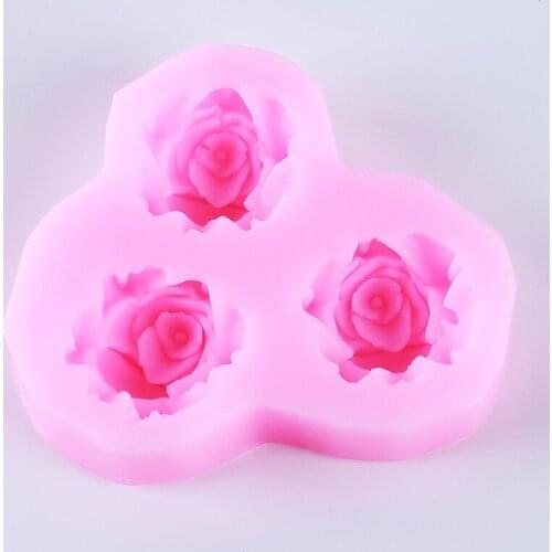 3D Rose Flower Silicone Mold Cake Decorating Tools Fondant Gift Decorating Chocolate Cookie Soap Polymer Clay Baking Molds