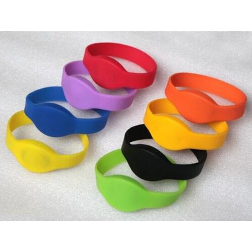 4pcs RFID EM4100/TK4100 Wristband Bracelet 125K ,ID Silicone Wrist Strap | ID Watch Card | RFID Sauna Club Hand card