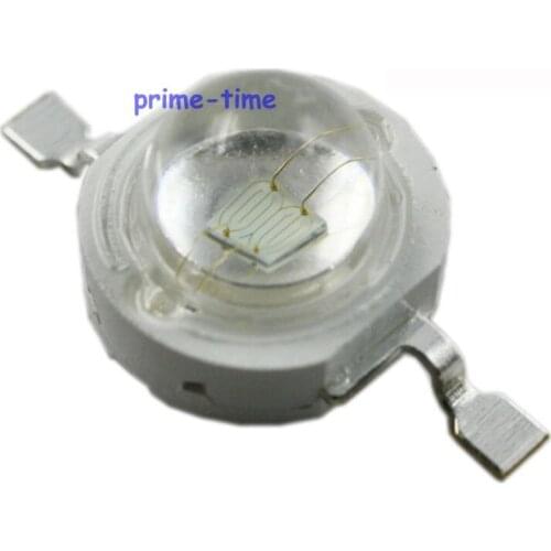 50pcs 3w UV led bead 395nm-405nm purple Ultra violet 3W UV high power LED for led plant growing light source free shipping