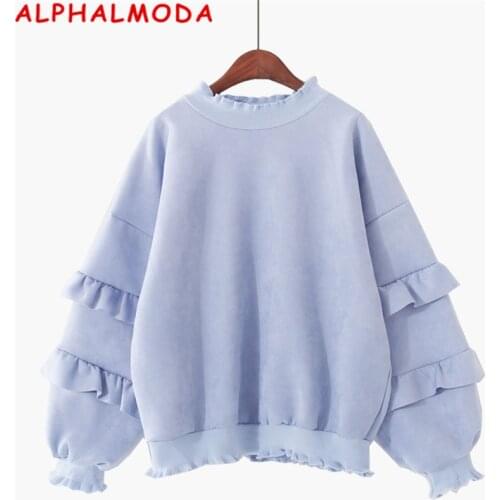 ALPHALMODA Womens Autumn Hoodies