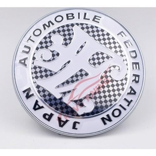 Free Shipping! Universal 9cm Carbon Fiber Look Car Front Grille JDM JAF Emblem Badge