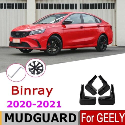 Mudguards For Geely Binray 2021 Geely Binray 2020 4 PCS Front Rear Fender Mud Flaps Guard Splash Flap Mudguard Car Accessories