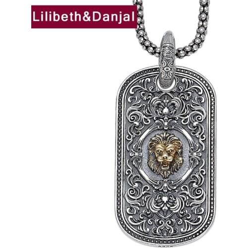 Lion King Tag Pure 925 Sterling Silver Necklace Pendant Fashion Fine Jewelry Gifts For Women Men 2021 New Arrival Undertale P11
