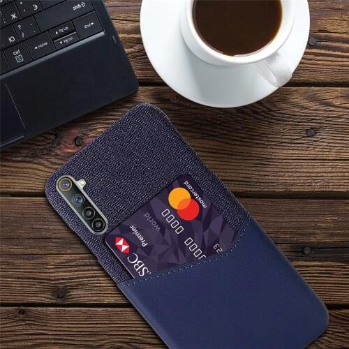 Card Slots Cover For OPPO Realme 6 X7 7 X50 5 Q2 Pro 5i Narzo 20A C17 C12 Business Cases For Oppo F17 Reno4 Pro A12e A15 A72 K1