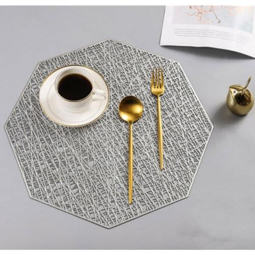 Home Dining Restaurant Octagon Hollow Coaster Cup Coffee Placemats Mats Non-Slip