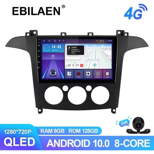 EBILAEN Car Radio For Ford S-Max S Max 2007 2008 Autoradio Multimedia GPS Navigation Wireless Carplay 4G Headunit Stereo Canbus