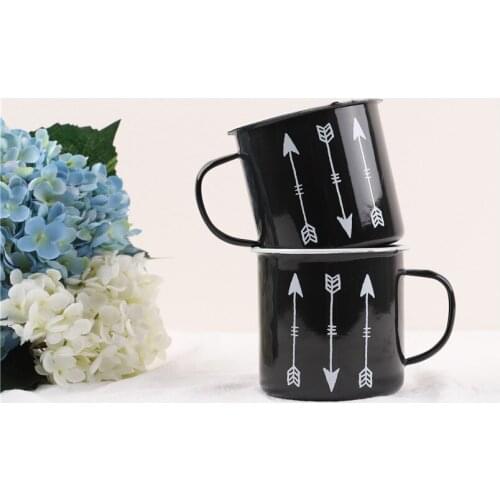 Exported to US Enamel Cup Mug Coffee Cup Enamel Milk Cup Outdoor Drinking Glass