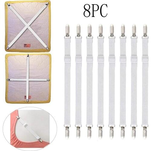 Elastic Bed Sheet Home Suspenders Fasteners Sheet Mattress Gripper Cover Elastic Holder Cord Hook For Hotel Bed Anti-slip #P2