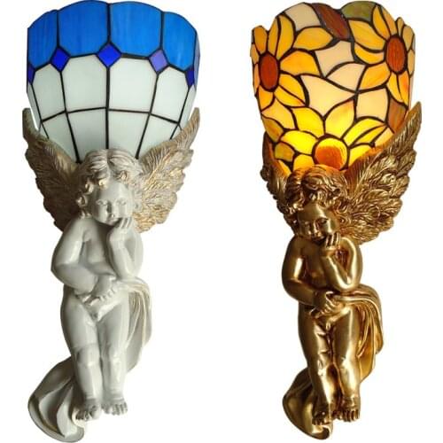 European wall lamp angel light creative aisle stair light American living room bedroom wall light bedside light led ZA830510