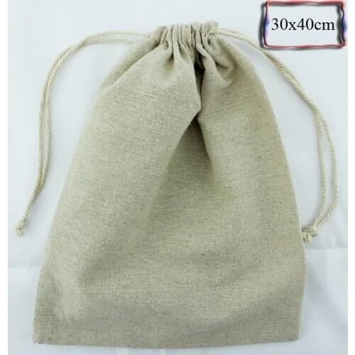 Customize size $ logo (20pcs/lot)30x40cm/11.8x15.7inch 170g/m2 100% natural linen bag drawstring promotional bags pouch