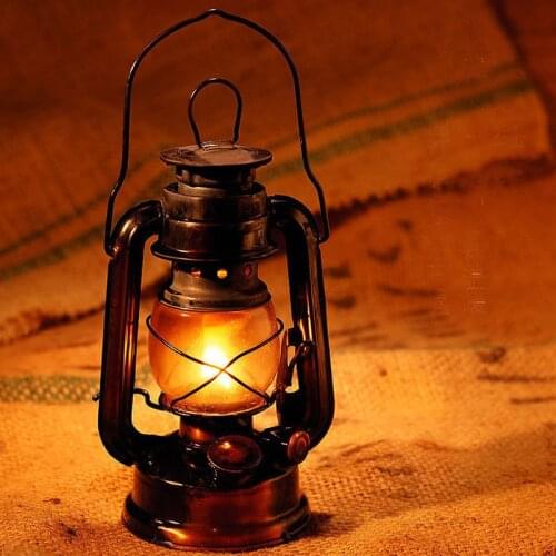 25cm Retro Classic Kerosene Lamp 6 Colors 235 LED Dimmable Kerosene Lanterns Wick Portable Lights Portable Lights Adornment
