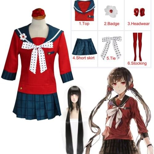 Anime Costumes Danganronpa Harukawa Maki Cosplay Costume Carnival party long-sleeved Skirt Uniform Temptation Sailor Suit