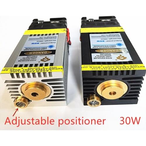 Actual 30W laser head super fast engraving stainless steel and oxidized metal, with PWM TTL blue laser module, actual wattage