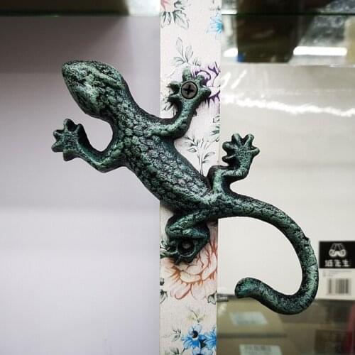 Cast Iron Lizard Rack Towel Hooks Hanger Coat Hat Home Decoration Flexible Hanging Household Wall Hook Home Storage Hooks