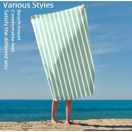 Microfiber Yoga Blanket Fashion Stripe Wave Grid pattern sunny soft beach towel absorbent microfiber bath shower adult towel