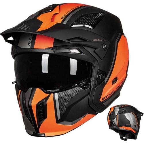 MT off-road motorcycle helmet riding full face helmet variable half helmet personality unisex retro helmet
