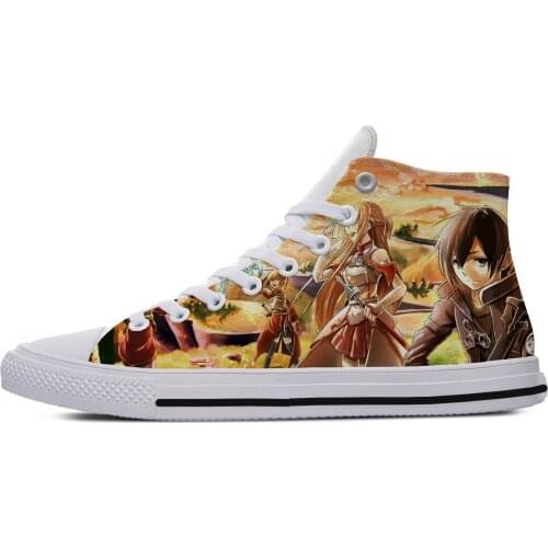 Sneakers for men Sword Art Online Asuna Kirito Kirigaya Kazuto SAO Cosplay Anime Men Walking Man Casual Shoes