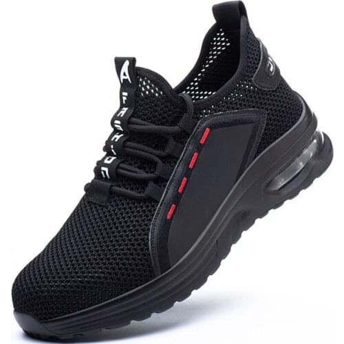 Men Safety Shoes Anti-puncture Work Shoes Anti-smash Work Sneakers Comfort Men Shoes Lightweight Steel Toe Shoes Safety Boots 48