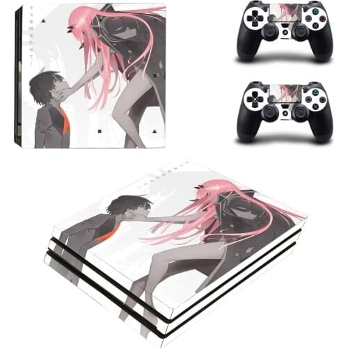 DARLING in the FRANXX Zero Two PS4 Pro Skin Sticker Decal For PlayStation 4 PS4 Pro Console & Controller Skins Vinyl