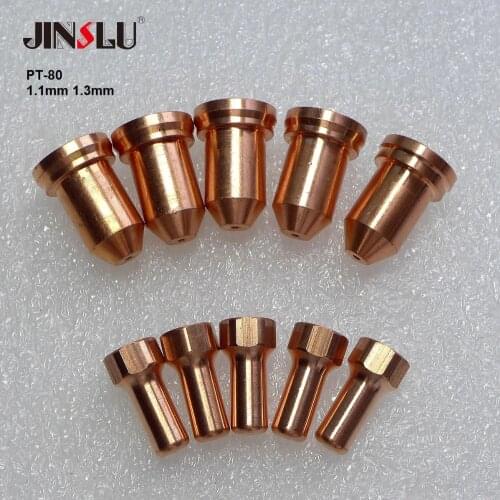 Nozzle Tip 5pcs + 52558 Electrode 5pcs For PT-80 PT80 PT 80 IPT 80 IPT-80 PTM80 PTM-80 Plasma Torch