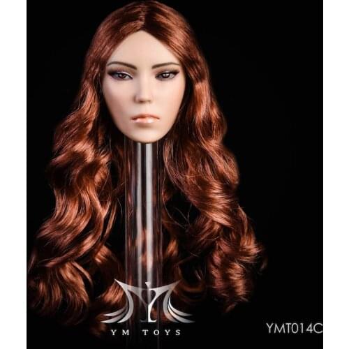New YMT014 1/6 Scale Asian Beauty Mixed-race Witch Girl Head Carving Fit for 12'' Figure Female Body