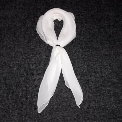 New square men women solid georgetteSilk Scarf plain Silk Satin Scarves shawl wrap Neckerchiefs 8MM thick 70*70cm Unisex #4058