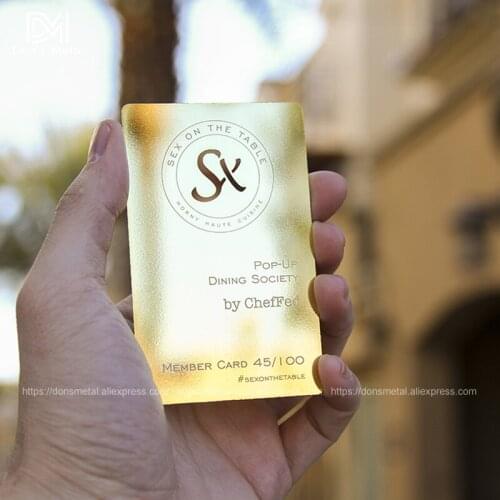 Personalized strange shape quality plated gold stainless steel membership metal card
