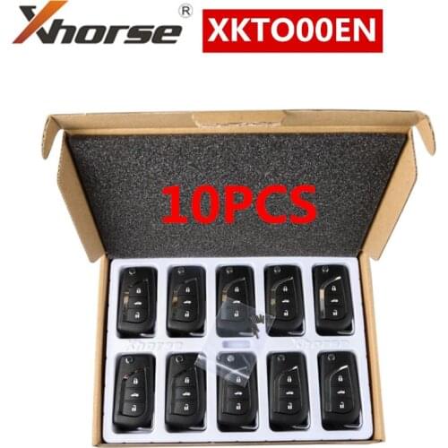 10PCS XHORSE Wired Universal Remote Key 3 Buttons XKTO00EN VVDI2 for Toyota Type English Version 5pcs / lot