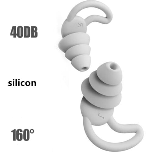 Silicone Sleeping Ear Plugs Sound Insulation Ear Protection Earplugs Anti-Noise Plugs for Travel Silicone Soft Noise Reduction