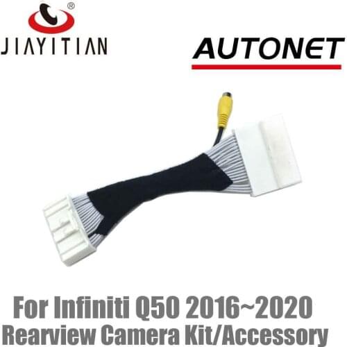 JIAYITIAN rear view camera Connection cable For Infiniti Q50 2016 2017 2018 2019 Kit With Factory Monitor Head Unit