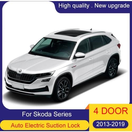 Smart Auto Electric Suction Door Lock For skoda FABIA RAPID OCTAVIA SUPERB KAROQ Soft Close Door Super Silence Car Vehicle Door