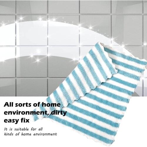 Absorbent Microfiber Kitchen Dish Cloth Tableware Dish Towel Wash Clothes Cleaning Cloth Wiping Rag Absorbent Scouring Pad