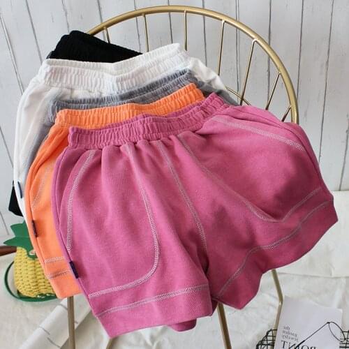 Women Shorts 2021 Summer Casual Loose Sport Female Harajuku Elastic High Waist All- Match Ladies Simple 90s Yk2 Short Pants