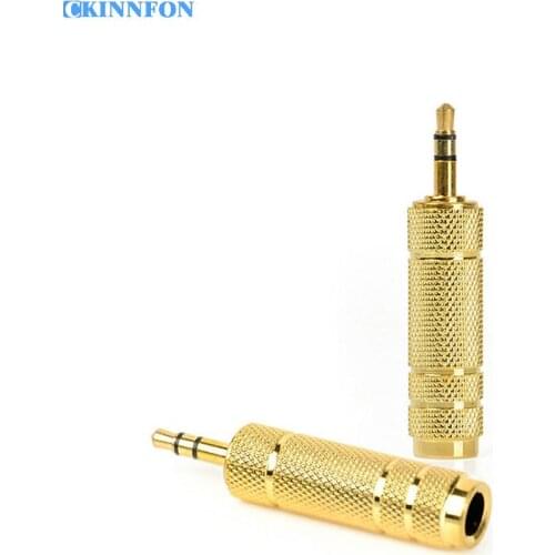 1000Pcs/Lot 6.5mm Male Plug To 3.5mm Female Connector Headphone Amplifier Audio Adapter Microphone AUX 6.5 3.5 Mm Converter