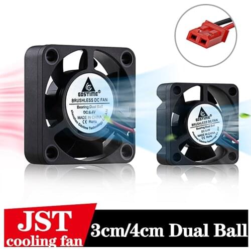 2PCS Gdstime JST 3CM/4CM High Speed ball bearing 30x30x10mm 40x40x10mm 8.4V JST 2Pin Connector 3010 4010 Mini Cooling Axial Fan