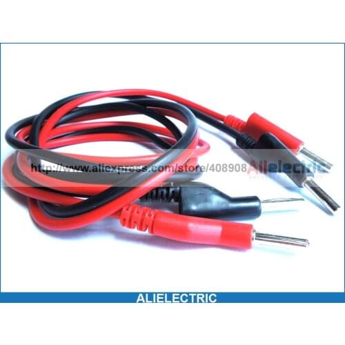 2pcs High Quality Copper Dual 4mm Banana Plug Silicone Cable Voltage Test Cables