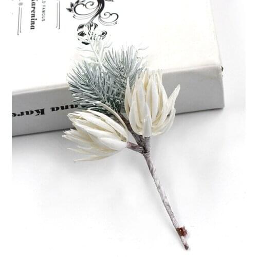 6pcs Plastic Floristics Artificial Plants Wedding Brooch Decorative Flowers Home Garland Decor