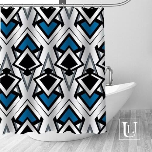 Custom abstract graphics Curtain Fabric Modern Shower Curtain bathroom beautiful Curtains Bath decor Polyester Cloth Waterproof