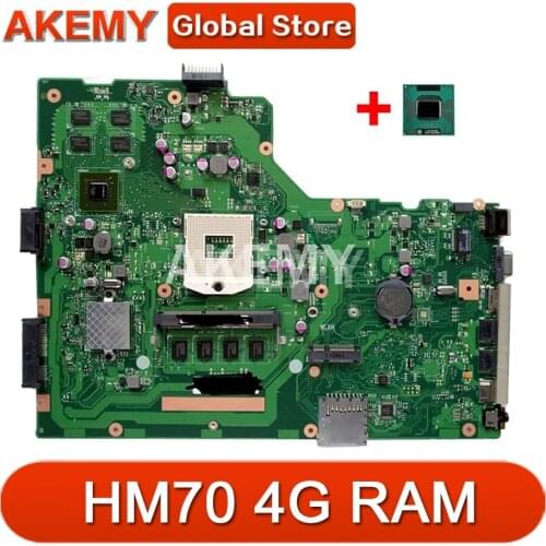 Free CPU Laptop Motherboard for ASUS X75VB X75VD X75VC X75VCP X75VD1 X75V Mainboard HM70 SLJNV + 4G RAM GT720M-GPU