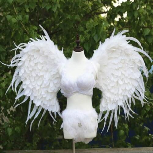 Large White Butterfly Style Angel Wing Cosplay White Bendable Feather Fairy Wings Costume Cartoon Accessories Toy Gifts