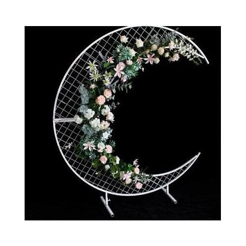 Wedding props new wrought iron arch door rack wedding wrought iron moon shape ornaments rack wedding props