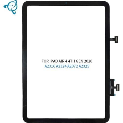 Shenyan Black A2316 A2324 A2072 A2325 Touch screen Panel For iPad Air 4 Digitizer Panel Touchscreen Front Glass Replacement 2020