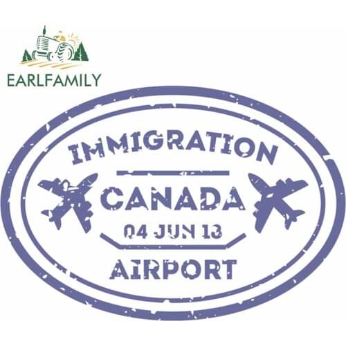 EARLFAMILY 13cm x 9cm For Canada Country Stamp Fine Car Stickers Creative Graphics Decal Occlusion Scratch Decoration