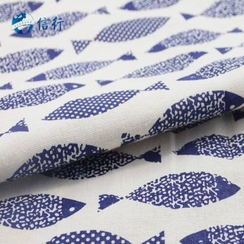 50*150cm Printed Cotton Linen Fabric For Patchwork Quilting Sewing DIY Sofa Table Cloth Furniture Cover Cushion Fabric#3437