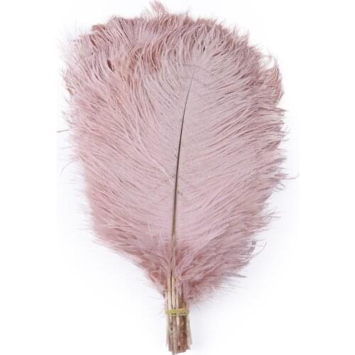 10/100pcs Large Leather Pink Ostrich Feathers for Crafts Wedding Decoration 30-35cm Long Natural Plumes Wholesale