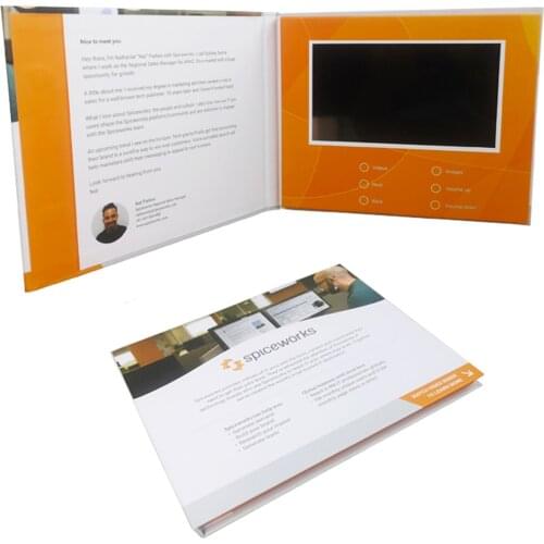 Chinese Homemade 10.1inch hardcover LCD video Brochure Video Card Invitations Digital Video Brochure