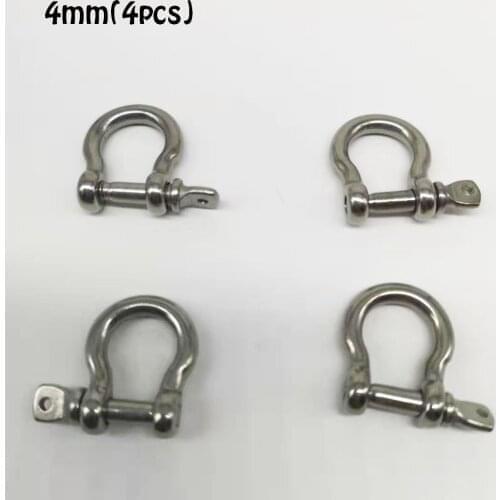 M4 , 100pcs 100% 304 Stainless Steel BOW Shackles and link chain 100 meters 2mm