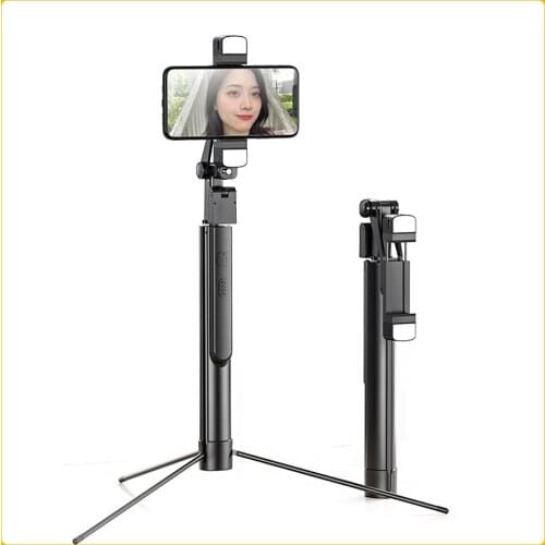 K30 Multi-function Handheld Stabilizer Selfie Stick Tripod for Phone with Detachable Fill-in Lights Remote Shutter Monopod