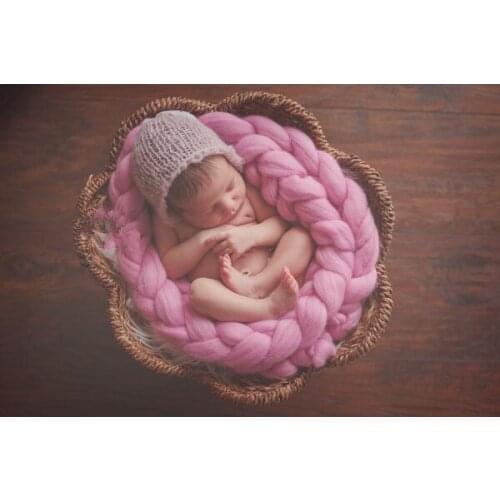 14 Colors Pure handmade Girl Boy Infant Newborn Baby Unisex Blanket twist Braided Wrapped Blanket Photography Props Bottoms